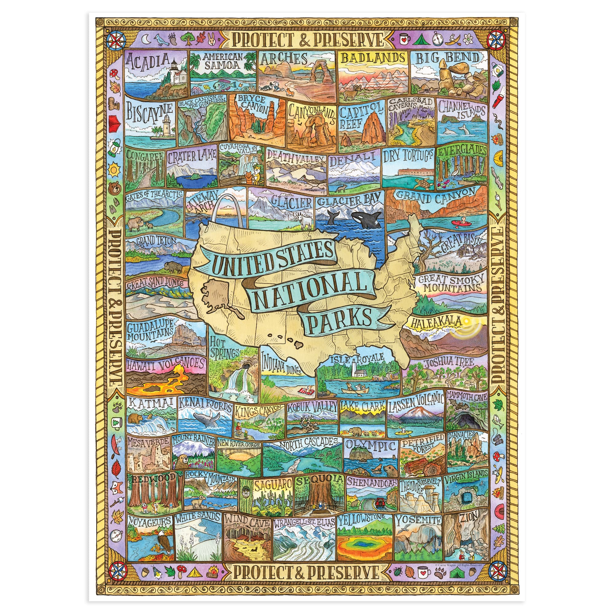 TF Publishing National Parks 1,000 Piece Jigsaw Puzzle